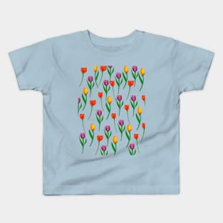 Tulip flower Pattern Kids T-Shirt